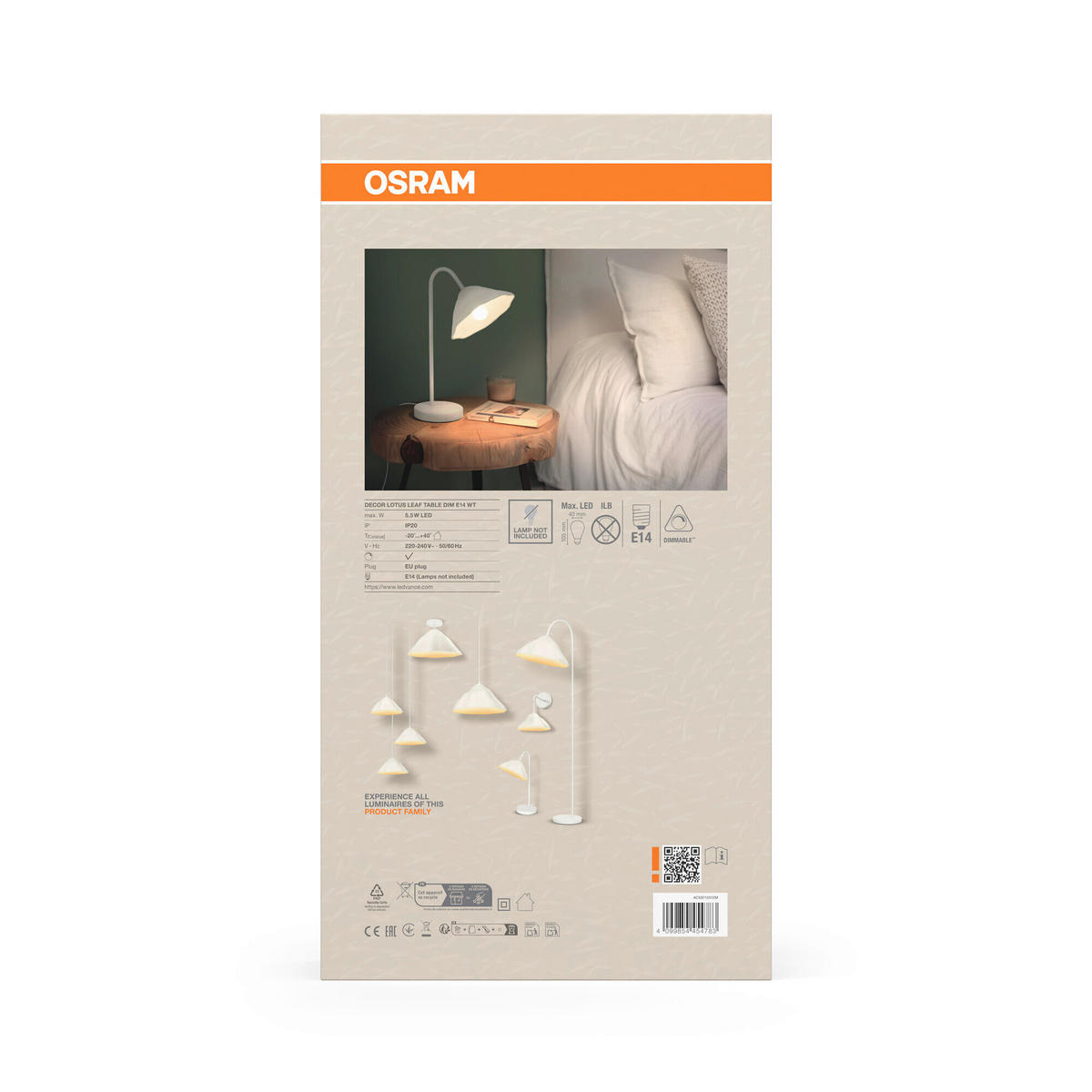 TISCHLEUCHTE 21.9/32.5/46 cm   - Basics, Papier/Metall (21.9/32.5/46cm) - Osram