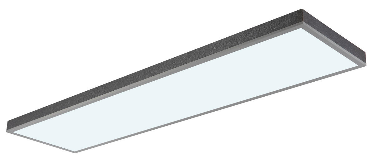 LED-DECKENLEUCHTE    120/30/7,5 cm  - Weiss/Dunkelgrau, Basics, Kunststoff/Metall (120/30/7,5cm) - Globo