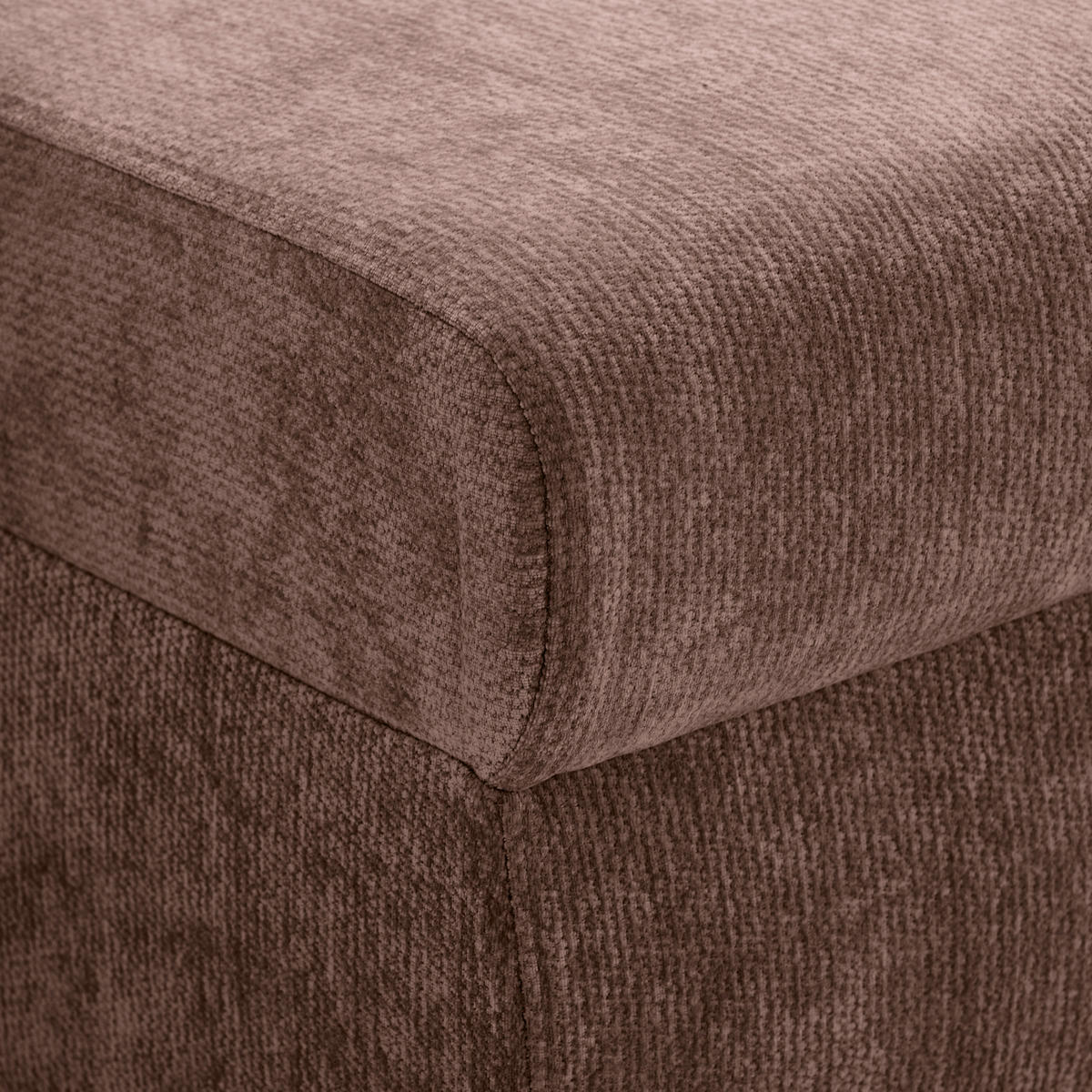 WOHNLANDSCHAFT Dunkelbraun Chenille  - Dunkelbraun/Schwarz, KONVENTIONELL, Kunststoff/Textil (140/328/140cm) - Ti'me