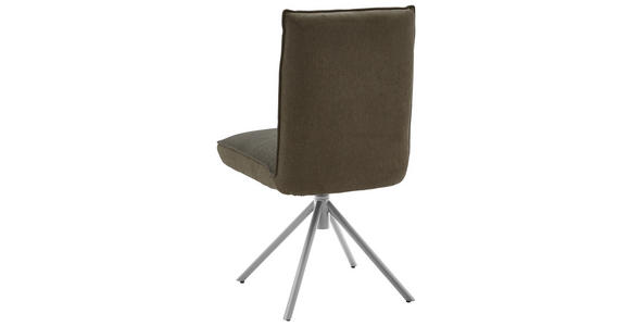 STUHL DREHBAR 360° - Edelstahlfarben/Braun, Design, Textil/Metall (49/93/59cm) - Dieter Knoll