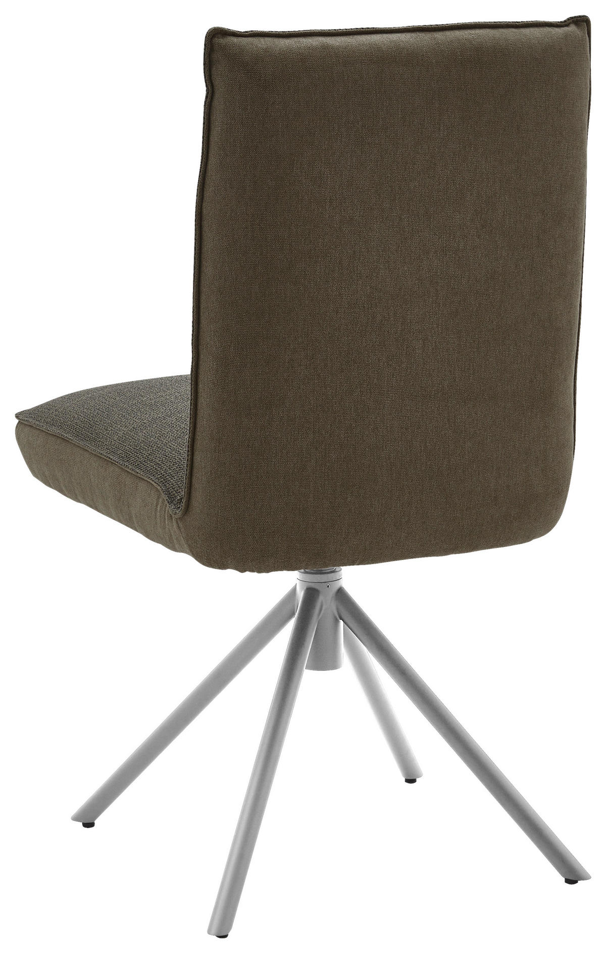 STUHL  in Flachgewebe  - Edelstahlfarben/Braun, Design, Textil/Metall (49/93/59cm) - Dieter Knoll