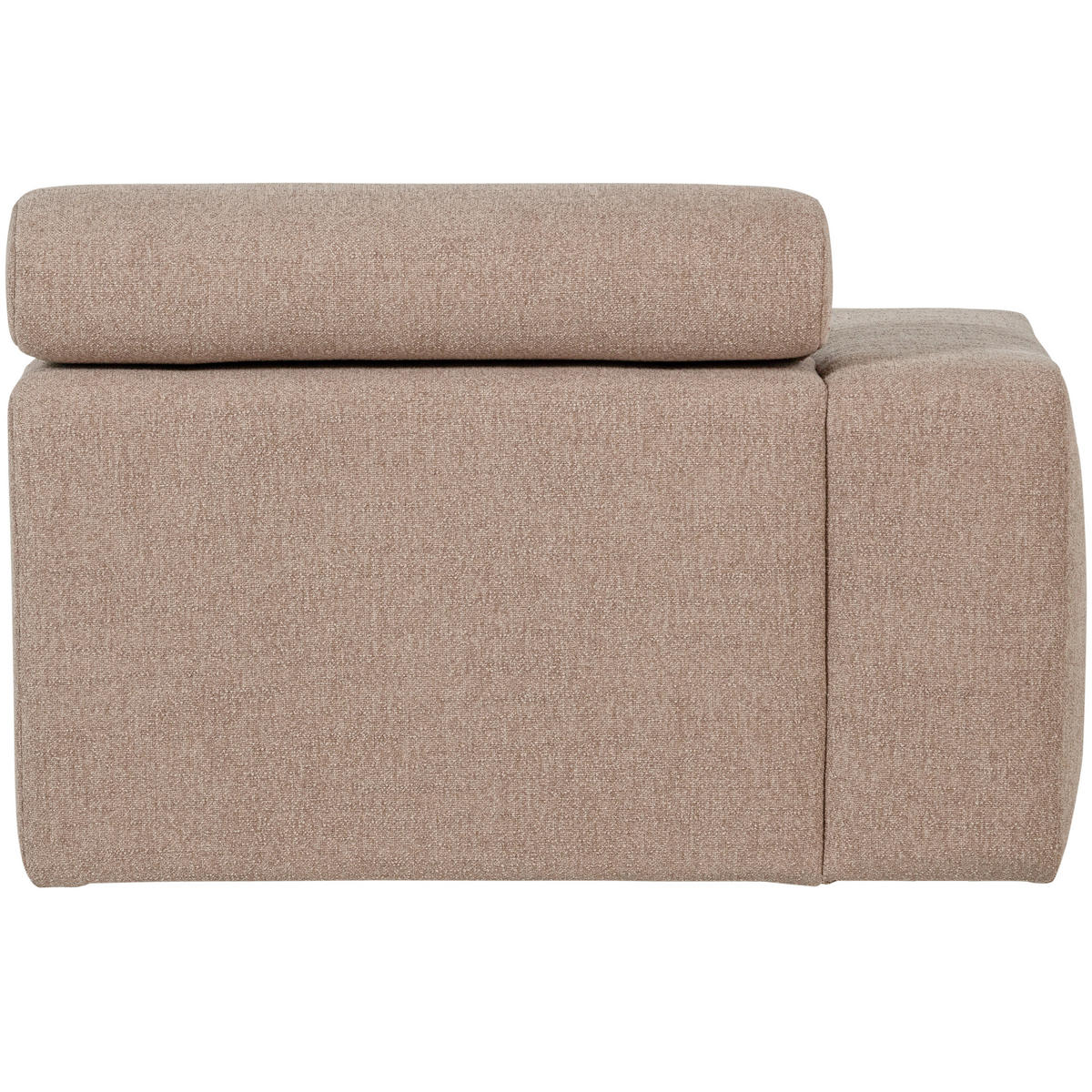 SOFAELEMENT Novi Bouclé Taupe  - Taupe/Schwarz, Design, Kunststoff/Textil (109/86/173cm) - Livetastic