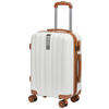 HANDGEPÄCK-KOFFER Braun, Weiß  - Braun/Weiß, Basics, Kunststoff/Metall (36/55/23cm) - Novel