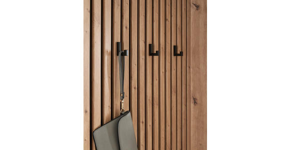 GARDEROBE in 122/195/35 cm - Weiß/Eiche Artisan, Design, Glas/Holzwerkstoff (122/195/35cm) - Xora
