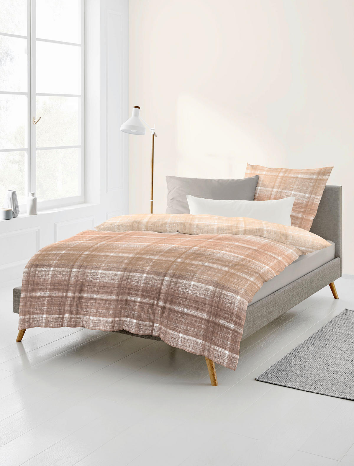 BETTWÄSCHE 2-teilig Biber 135/200 cm  - Terracotta, Design, Textil (135/200cm) - Bierbaum
