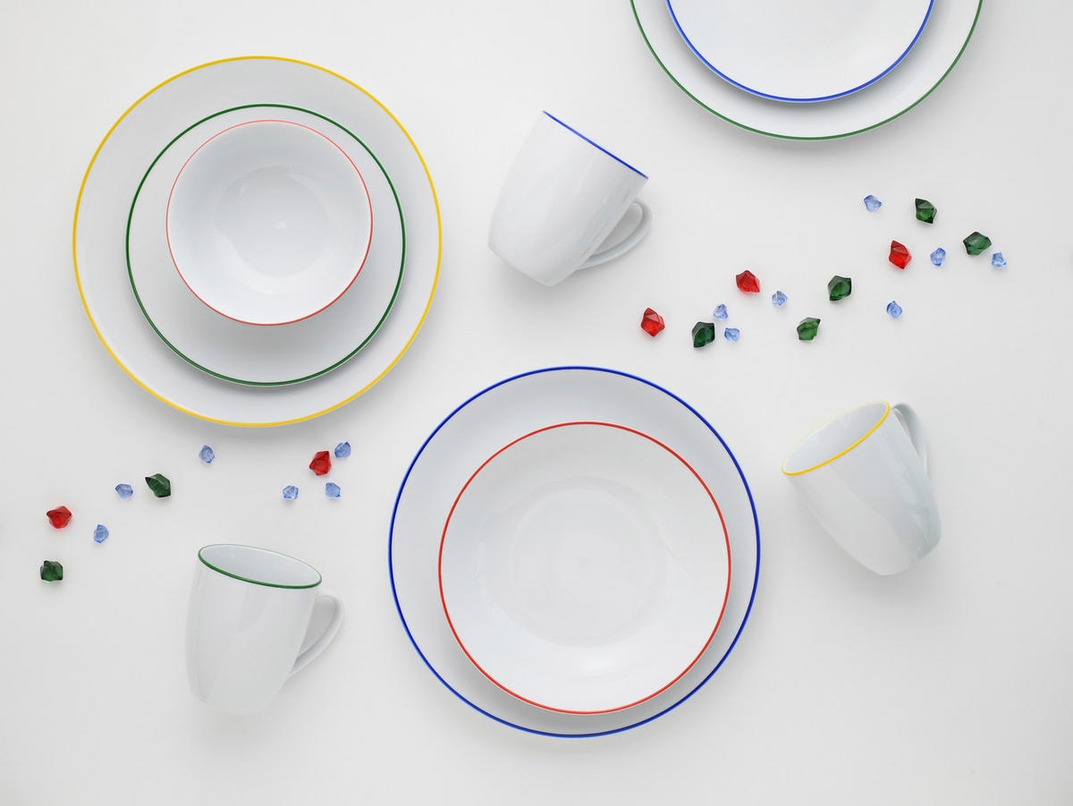 KOMPLETT SERVIS Luna Color Line 20 delar  - multicolor, Basics, keramik (39/34/31cm) - Creatable