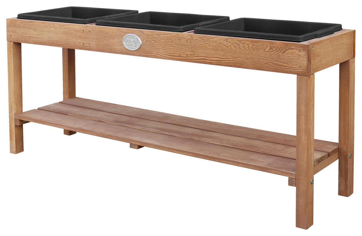 SAND- UND WASSERTISCH  - Blau/Schwarz, KONVENTIONELL, Holz/Kunststoff (124/50/27cm) - Ambia Garden