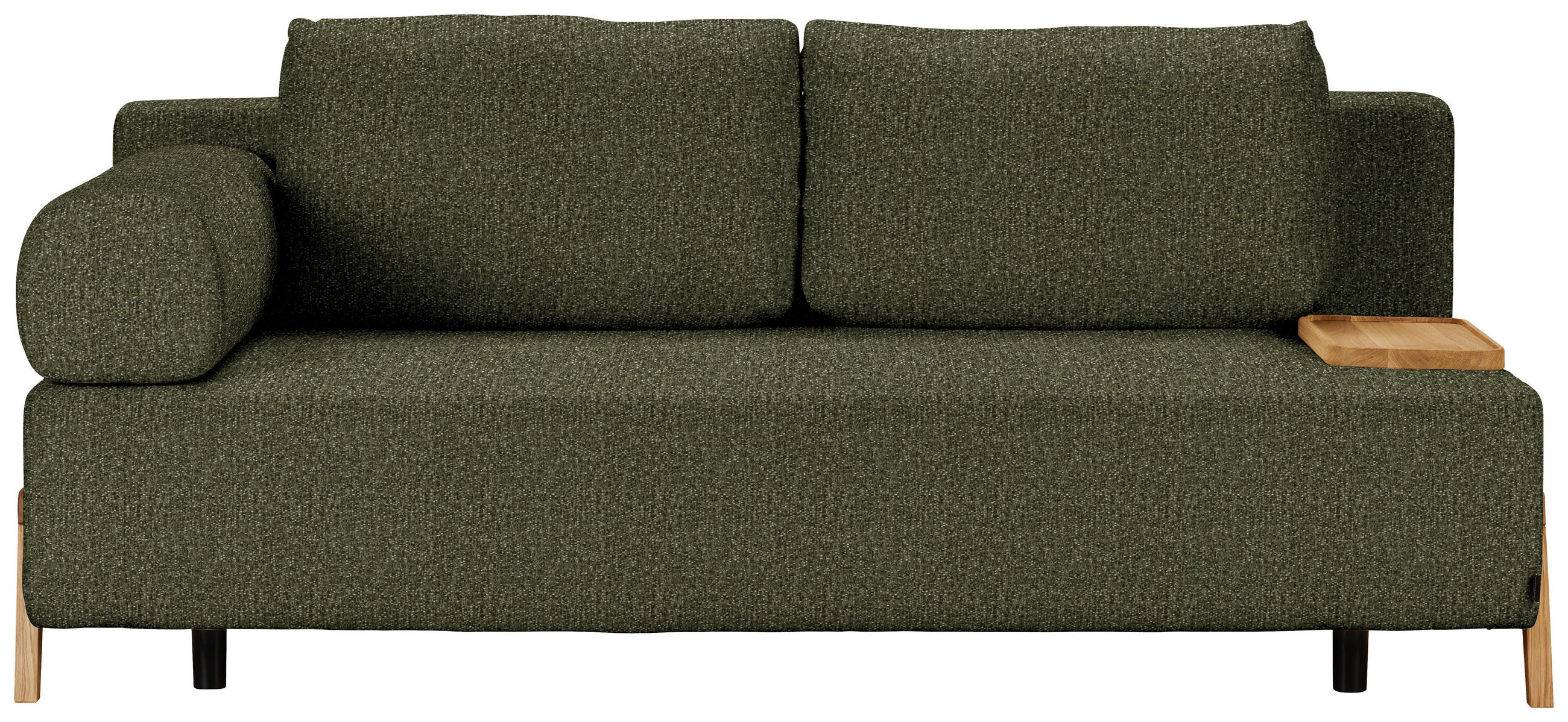 SCHLAFSOFA Holz, Textil Olivgrün  - Naturfarben/Olivgrün, Design, Holz/Textil (211/88/102cm) - Niels Andersson