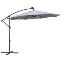 FRIHÄNGANDE PARASOLL - mörkgrå/antracit, Romantik / Lanthus, metall/textil (300/245cm) - Ambia Garden