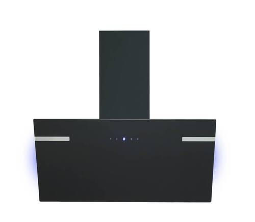 DUNSTABZUGSHAUBE CH69090SA+  - Schwarz, Trend, Glas/Metall (90/76,4-114,4/38,2cm) - Respekta