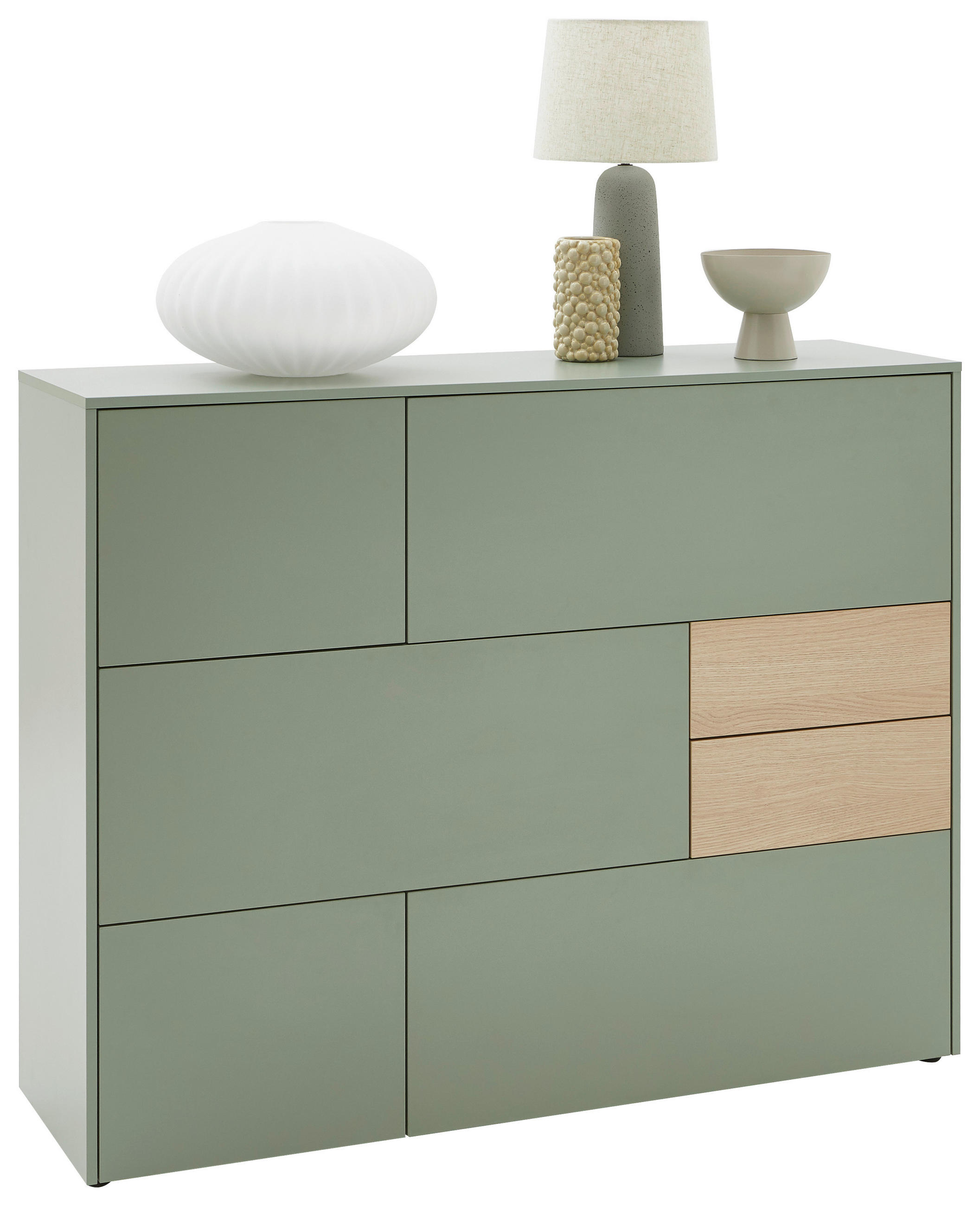 HIGHBOARD  in 139/109/41 cm  - Eichefarben/Schwarz, Design, Holzwerkstoff/Kunststoff (139/109/41cm) - Voleo