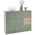 HIGHBOARD in 139/109/41 cm - Eichefarben/Schwarz, Design, Holzwerkstoff/Kunststoff (139/109/41cm) - Voleo