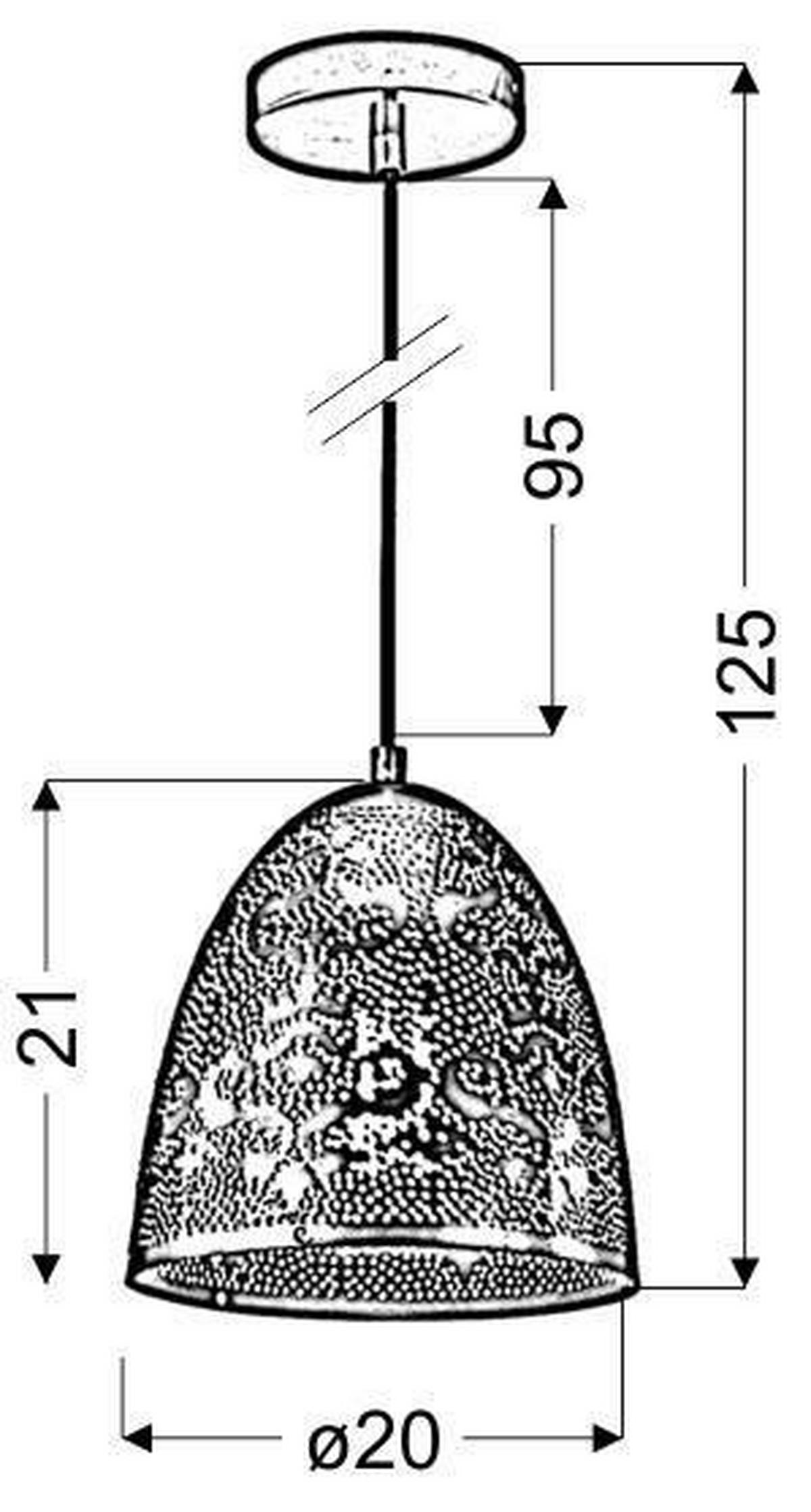 PENDELLAMPA Bene 20/20/125 cm  - vit, Design, metall (20/20/125cm)