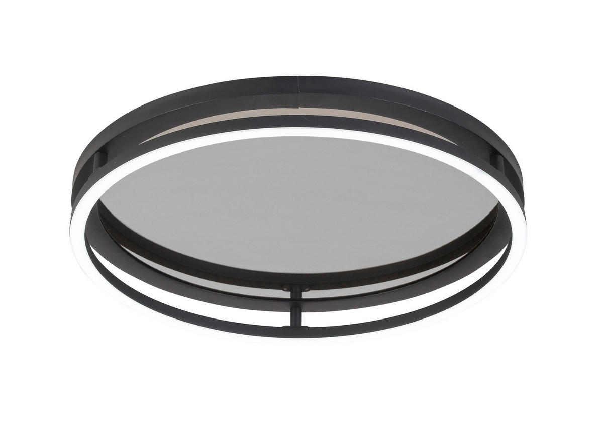 PLAFONIERĂ CU LED - negru, Lifestyle, plastic/metal (39/8,7cm) - Novel
