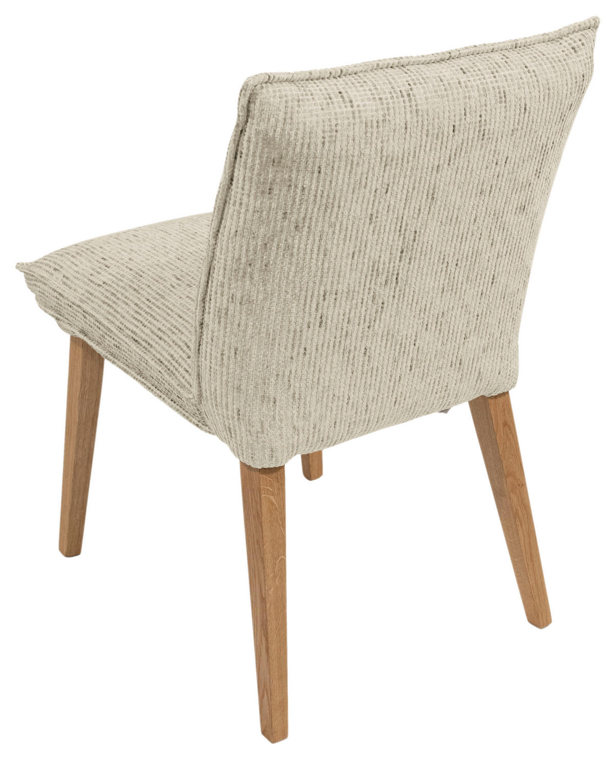 STUHL Chenille Eichefarben, Beige Eiche massiv  - Eichefarben/Beige, KONVENTIONELL, Holz/Textil (52/86/65cm) - Valdera