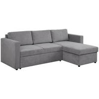 ROHOVÁ SEDACIA SÚPRAVA, textil, sivá - čierna/sivá, Konventionell, textil/plast (230/155cm) - Carryhome