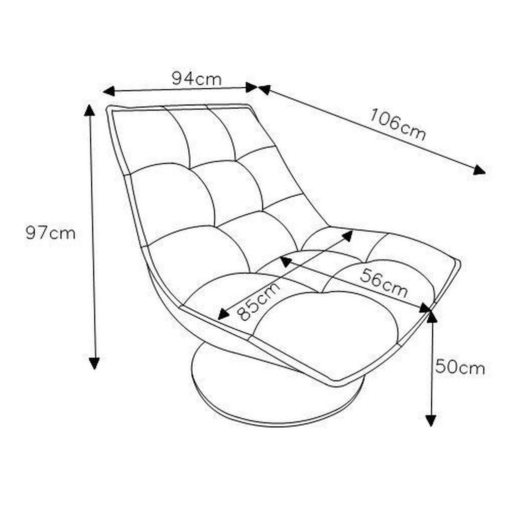 Thumbnail - Livetastic Sessel Zen, Anthrazit, Textil, 94x97x106 cm, Made in EU, Sitzfläche 360° drehbar, Wohnzimmer, Sessel, Sonstig...