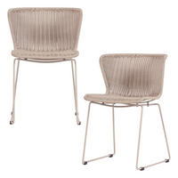 GARTENSTUHL-SET Eisen Sandfarben  - Sandfarben, MODERN, Kunststoff/Metall (55/78/54cm) - Livetastic