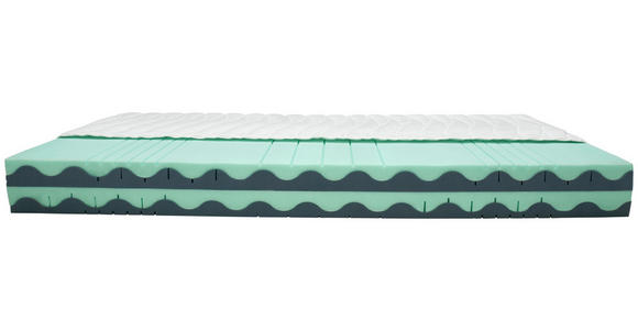KALTSCHAUMMATRATZE 180/200 cm Höhe ca. 21 cm - Weiß, KONVENTIONELL, Textil (180/200cm) - Sleeptex