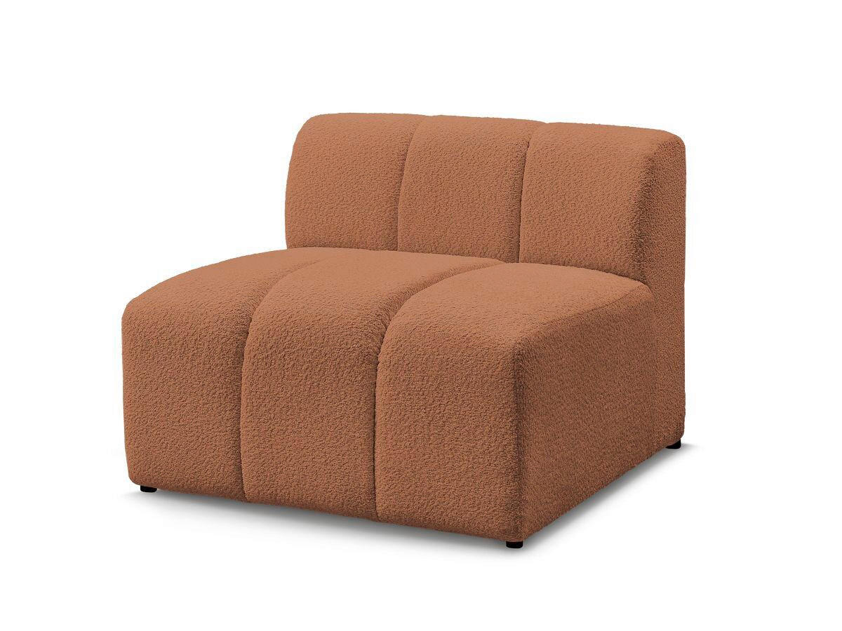 SOFAELEMENT ANNECY Bouclé Orange  - Schwarz/Orange, MODERN, Kunststoff/Textil (91/72/91cm)