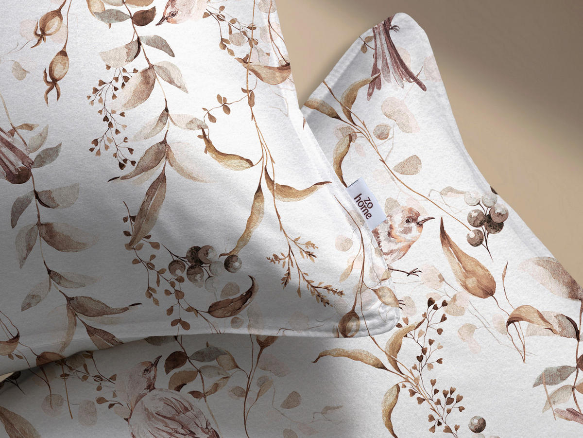 BETTWÄSCHE 2-teilig Colette Flanell 135/200 cm  - Weiß, Basics, Textil (135/200cm)