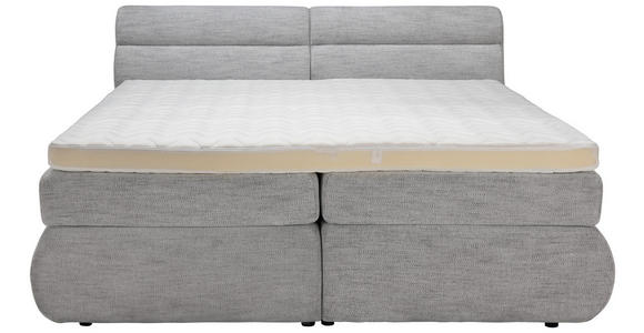 BOXSPRINGBETT 180/200 cm  in Grau, Weiß  - Weiß/Grau, MODERN, Holzwerkstoff/Textil (180/200cm) - Esposa