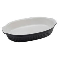 AUFLAUFFORM Keramik Steinzeug  - Schwarz/Weiß, KONVENTIONELL, Keramik (33,5/19/5cm) - Creatable