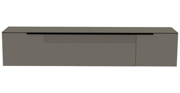 LOWBOARD  in 210/41/45 cm  - Schwarz/Grau, Design, Glas/Holzwerkstoff (210/41/45cm) - Moderano