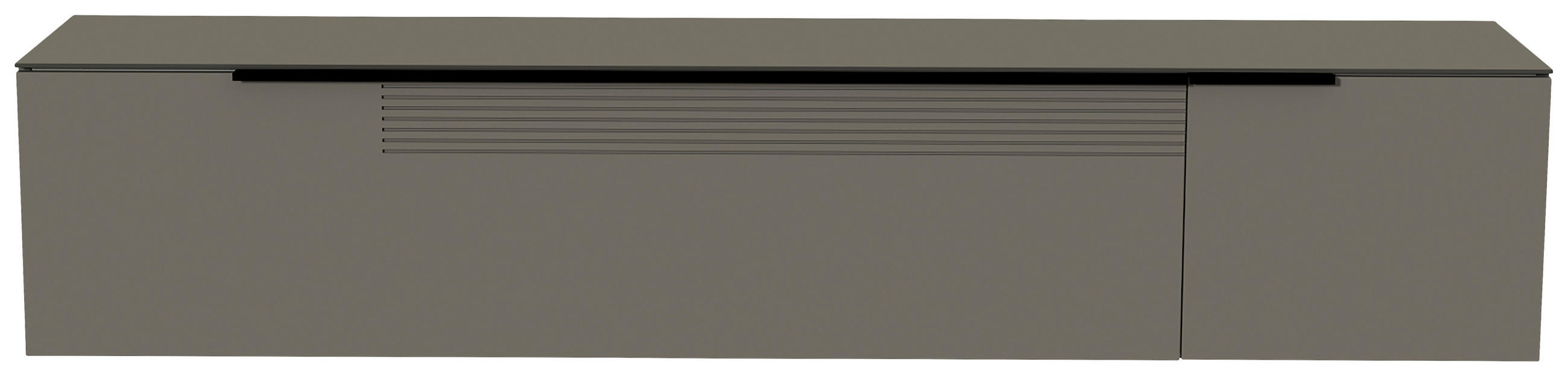 LOWBOARD  in 210/41/45 cm  - Schwarz/Grau, Design, Glas/Holzwerkstoff (210/41/45cm) - Moderano
