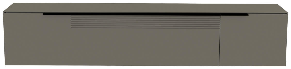 LOWBOARD  in 210/41/45 cm  - Schwarz/Grau, Design, Glas/Holzwerkstoff (210/41/45cm) - Moderano