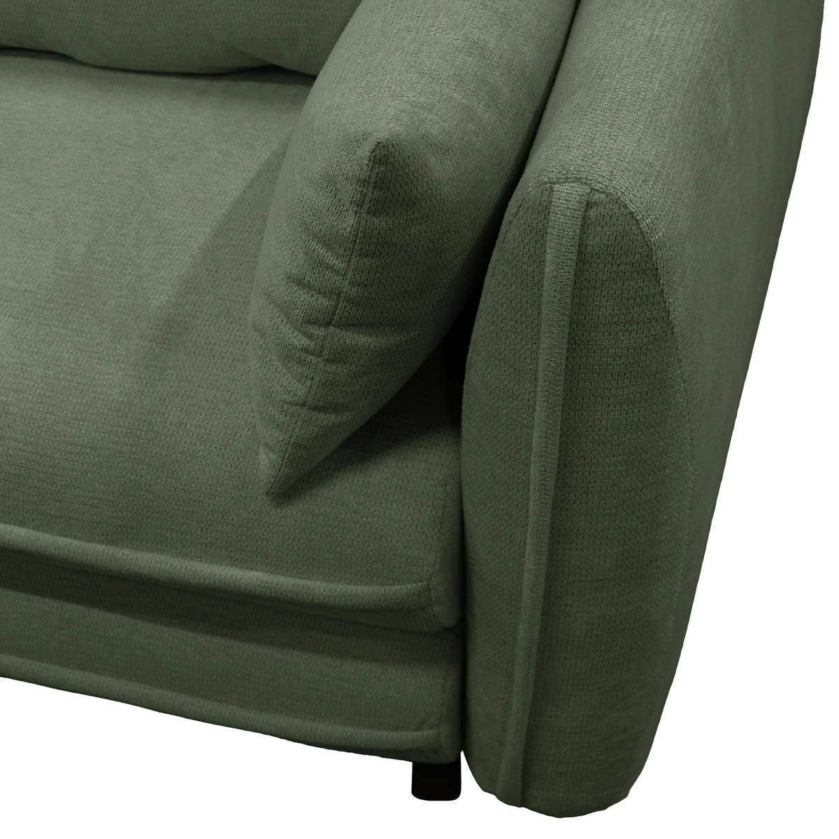 ECKSOFA Grün Struktur  - Schwarz/Grün, Design, Kunststoff/Textil (201/240cm) - MID.YOU