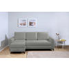 ECKSOFA Moli Grau Bouclé  - Schwarz/Grau, Design, Textil/Metall (236/148cm) - MID.YOU