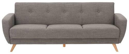 SCHLAFSOFA Flachgewebe Grau  - Naturfarben/Grau, Design, Holz/Textil (230/85/82cm) - Max Winzer