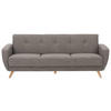 SCHLAFSOFA Flachgewebe Grau  - Naturfarben/Grau, Design, Holz/Textil (230/85/82cm) - Max Winzer