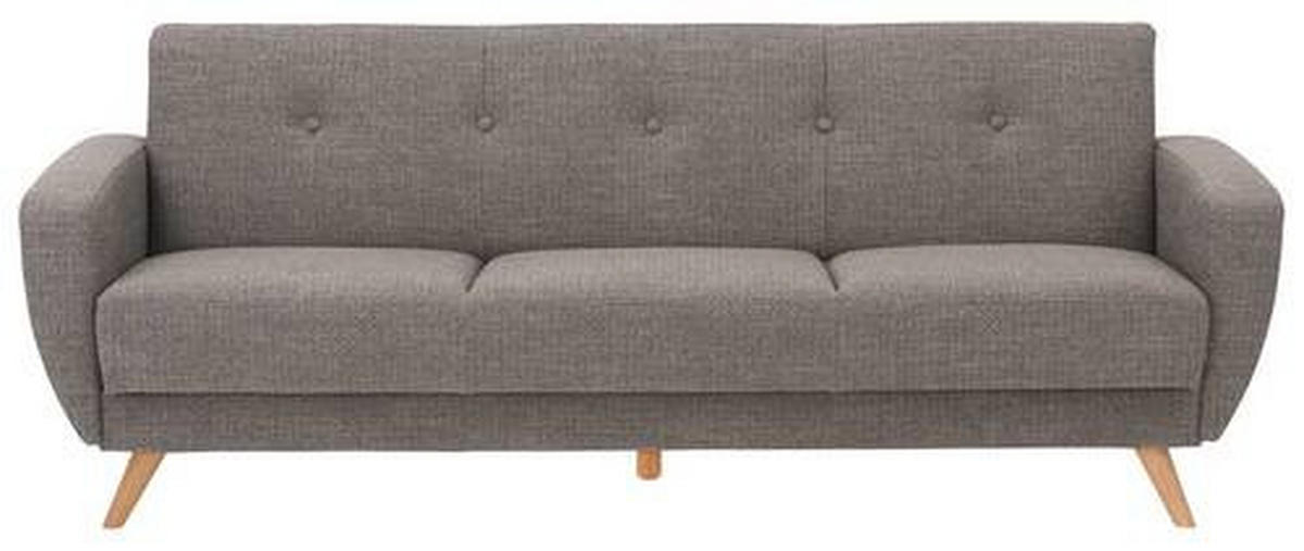 SCHLAFSOFA in Textil Grau  - Naturfarben/Grau, Design, Holz/Textil (230/85/82cm) - Max Winzer
