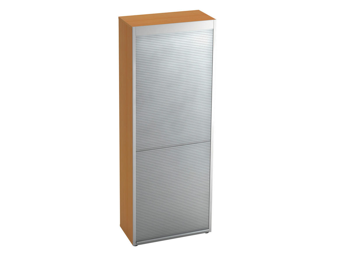AKTENSCHRANK Alufarben, Buchefarben  - Buchefarben/Alufarben, KONVENTIONELL, Holzwerkstoff/Kunststoff (80/215,6/42cm) - Venda