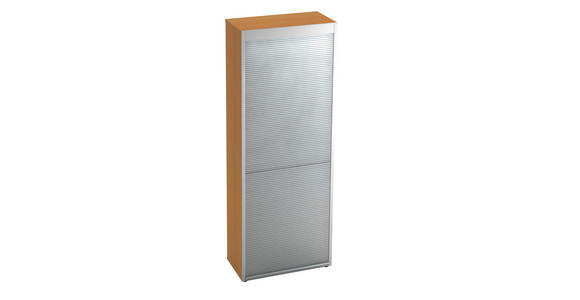 AKTENSCHRANK 80/215,6/42 cm  - Buchefarben/Alufarben, KONVENTIONELL, Holzwerkstoff/Kunststoff (80/215,6/42cm) - Venda