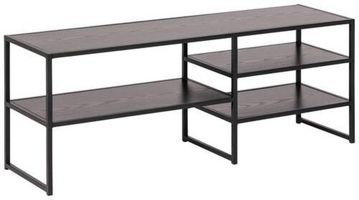 KOMODA POD TELEVIZI, černá, 120/46/33 cm - černá, Moderní, kov/kompozitní dřevo (120/46/33cm)