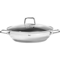 SERVIRNA PONEV Perfect Cooking 28 cm premaz proti prijemanju Greblon®  - barve nerjavečega jekla/črna, Basics, kovina/steklo (28cm) - Homeware Profession.