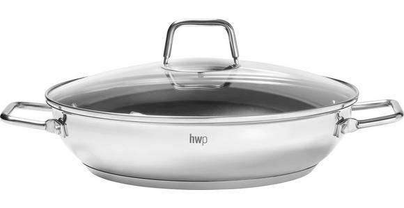 SERVIERPFANNE Perfect Cooking Greblon®-Antihaftbeschichtung 28 cm  - Klar/Edelstahlfarben, Basics, Glas/Metall (28cm) - Homeware Profession.