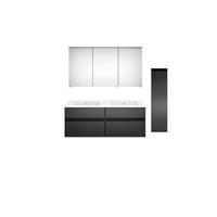 BADEZIMMER  in 150 cm  - Dunkelgrau/Weiß, KONVENTIONELL, Keramik/Holzwerkstoff (150cm) - Puris