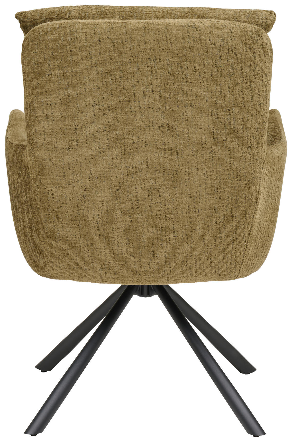 ARMLEHNSTUHL  Sitzfläche 180° drehbar Webstoff  - Schwarz/Grün, Modern, Textil/Metall (57/95/65cm) - MID.YOU