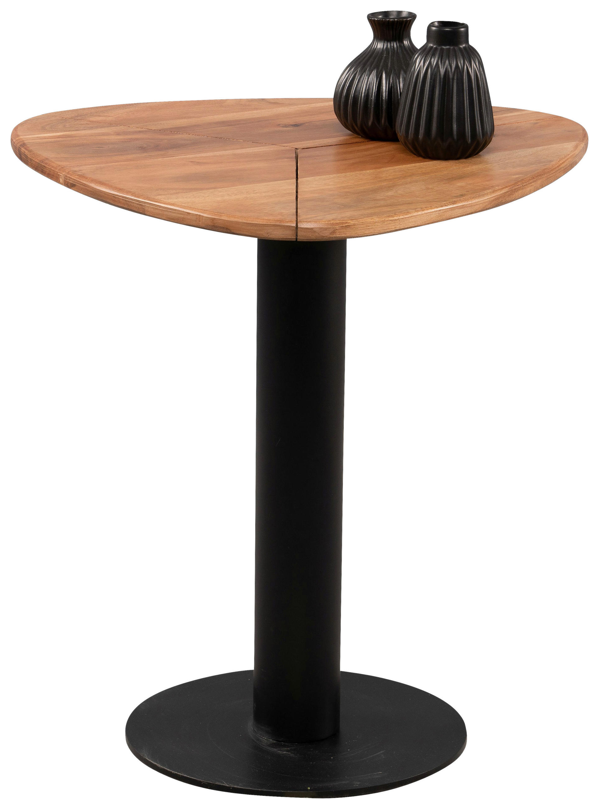 KONFERENČNÍ STOLEK, černá, barvy akácie, dřevo, kov, 48/48/42 cm - černá/barvy akácie, Trend, kov/dřevo (48/48/42cm) - Boxxx