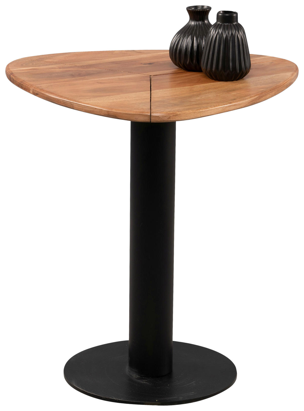 KONFERENČNÍ STOLEK, černá, barvy akácie, dřevo, kov, 48/48/42 cm - černá/barvy akácie, Trend, kov/dřevo (48/48/42cm) - Boxxx