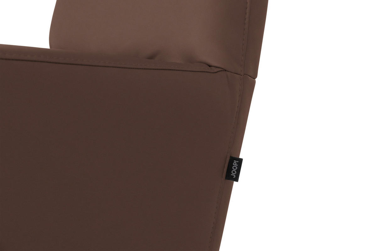 RELAXSESSEL Leder Mokka  - Schwarz/Mokka, Modern, Leder/Metall (66/110/83cm) - Joop!