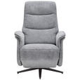 RELAXSESSEL Webstoff    - Schwarz/Grau, KONVENTIONELL, Textil/Metall (71/108-73/89-162cm) - Cantus
