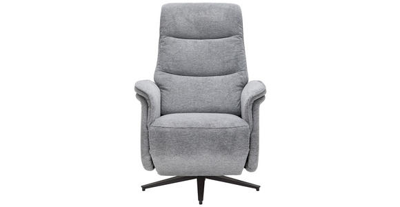 RELAXSESSEL Webstoff - Schwarz/Grau, KONVENTIONELL, Textil/Metall (71/108-73/89-162cm) - Cantus