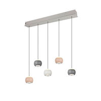LED-PENDELLEUCHTE CANNON 100/195/10,5 cm  - Aprikose/Anthrazit, Design, Metall (100/195/10,5cm) - Musterring
