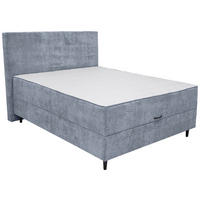POSTEL BOXSPRING, tmavě šedá - černá/tmavě šedá, Moderní, dřevo/kompozitní dřevo (145/120/215cm) - Hom`in