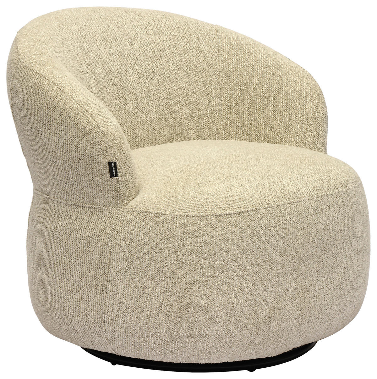 SESSEL in Webstoff Naturfarben  - Schwarz/Naturfarben, Design, Holz/Kunststoff (78/73/75cm) - Carryhome